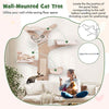 Cat Wall Shelves Furniture Cat Climber Tree Activity Center w/Hammock-Natural