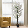 White Wintersweet Large Fake Indoor Tree Home House Plant 150cm Tall in Pot