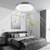 LED Ceiling Fan Light Dimmable Living Room Chandelier Lamp With Remote Control