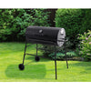 Black Portable Barrel Charcoal Barbecue Smoker Grill Outdoor Cooking Party BBQ