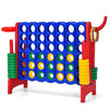 Giant 4 in a Row Game Jumbo Connect 4 Garden Games w/42 Rings Basketball Hoop