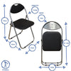 Folding Chairs Padded Faux Leather Studying Dining Office Event Chair White x4