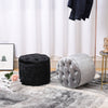 Diamond Velvet Footstool Dressing Table Chair Vanity Stool Bedroom Pouffe Seat