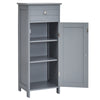 Bathroom Storage Cabinet Floor Standing Wooden Cupboard w/ Single Door & Drawer