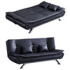 Leather 3 Seater Sofa Bed Couch 2 IN 1 Convertible Sofa Recliner Sleeper Bed New