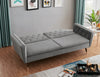 3 Seater Sofa Bed Grey Velvet Button Back - Victoria