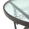 Glass Folding Garden Outdoor Large Bistro Dining Glass Table 4 Seater Patio UK