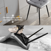 Dining Chairs Set of 4 Velvet Soft Padded Metal Legs Grey Kicthen Home Chair