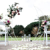 2M Wedding Metal Flower Stand Hoop Half Moon Shape Arch Flower Garland Frame UK