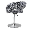 2x Black White Leopard Print Padded Barstools Adjustable Swivel Bar Stool Chair