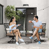2 PCS Patio Swivel Chairs Outdoor Bistro Dining Chair Set with Soft Cushion
