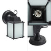 Vintage Wall Light Iron Metal Lantern Lamp with Glass Shade Cover Indoor Outdoor