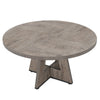 Farmhouse Dining Table for 4, 120 cm Round Dinner Table for Kitchen Living Room