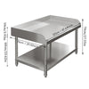 Stainless Steel Food Prep Table Commercial Kitchen Storage Work Top Edges Shelf
