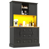 TALL FLOOR STORAGE CABINET WITH DRAWERS & DOORS KITCHEN SNACK PANTRY CABINET