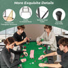 Blackjack Texas Hold’em Casino 8 Players Poker Table w/8 Cup Holders-Green