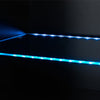 Mondeer LED TV Cabinet TV Stand 140cm with 5 Open Compartments 1 Door RGB Lights