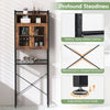 Over-The-Toilet Storage Cabinet Freestanding Bathroom Organizer W/ 2 Mesh doors