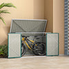 Lockable Metal Garden Wheelie Bin Storage Cabinet Bicycle Bike Shed Storage Tool