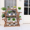 Large Wood Plant Stands Garden Shelves Flower Display Rack Indoor Outdoor
