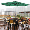 3M Outdoor Garden Round Parasol Sun Shade Patio Hanging Umbrella with Crank Tilt