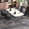 Ergonomic Mid-Back Mesh Chair Set of 2 w/ Upholstered Seat