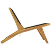 Solid Wood Teak Garden Chair with Footrest - Foldable Patio Lounger with M3J4