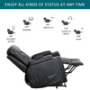 Leather Power Lift Riser Recliner Armchair Electric Single Sofa Arm Chair Black