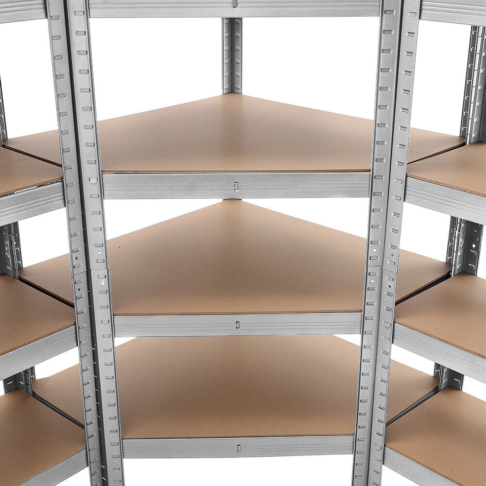Garage Racking Corner Shelving Unit Boltless Heavy Duty Metal Shelf Sh ...