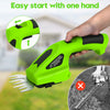 2 IN1 Cordless Hedge Trimmer Grass Shear Garden Handheld Hedge Shrub Cutter UK