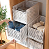 Stackable Folding Wardrobe Organiser Shelf Rack Pantry Closet Storage Box Drawer