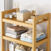 Dirty Clothes Basket Bamboo Shelf Home Bathroom Storage Rack Towel Organizer UK