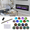 70inch Wall/Inset Electric Fireplace Fire 9 LED Insert Flame Effect Crystal/Log