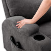 Electric 8 Point Massage Fabric Riser & Recliner Chair Heated Sofa Armchair Grey