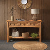Corona Console Table 3 Drawer Mexican Solid Pine Hallway by