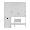 White Dressing VanityTable LED Mirror Makeup Desk with 5 Drawers 2Shelves