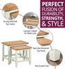 Nest of Tables, 2 Off White Painted Oak Sofa Side Tables, Nesting Coffee Tables