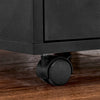 Mobile Filing 5 Drawer Pedestal Cabinet File Storage with Door Home Office Black