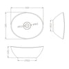 Countertop Basin Bathroom Sink Ceramic Oval Washbasin Sink Vessel