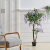 Large Artificial Wisteria Flower Tree in Pot Indoor Outdoor Fake Plant Home Deco