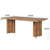 63-Inch Rectangular Kitchen Table for 4-6 People, Wood Farmhouse Dining Table