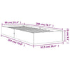Camerina Bed Frame Wax Brown 90x200 Solid Wood Pine,Bed Frame,Bed F0K5
