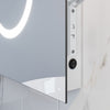 LED Bathroom Mirror with Shaver Socket Illuminated Lights 3X Magnifying Button