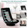 GYMAX 360° Swivel Gaming Chair 4 Position Adjustable Folding Floor Sofa