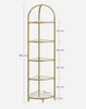 VASAGLE Corner Shelf, 5-Tier Plant Stand, Freestanding Glass Shelf Tower 8-2-551