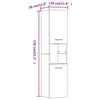 Bathroom Cabinet Smoked Oak 30x30x130 cm Engineered Wood