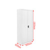 Metal Cupboard Storage Cabinet with 2 Doors for Office Laundry Workshop Garage