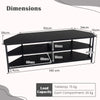 55” Media Entertainment Center Corner TV Stand for TVs up to 60” TV