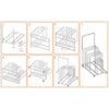 A1 Print Storage Rack Print Browser Display Artwork Prints with Rolling Caster