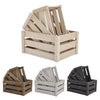 Wooden Storage Crates Container Decorative Slatted Crate Wood Box Display Boxes